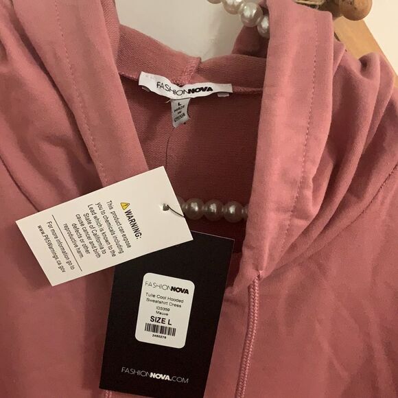 Fashion nova NWT pink tulle sweatshirt large - Picture 4 of 6